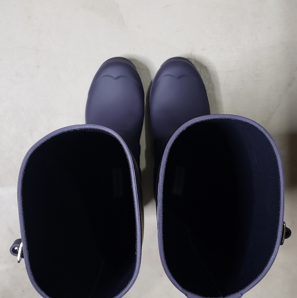 Hunter Original Tall Waterproof Rain Boot purple sz (5) MSRP $160 NEW - Picture 11 of 13